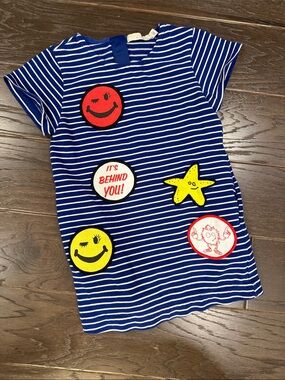 Stella McCartney Kids Blue & White Striped Dress